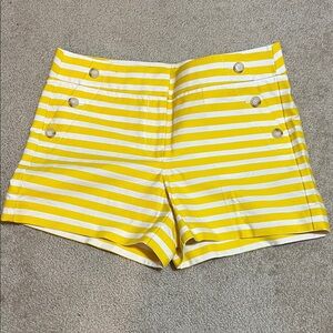 LOFT Yellow Striped Women's Shorts